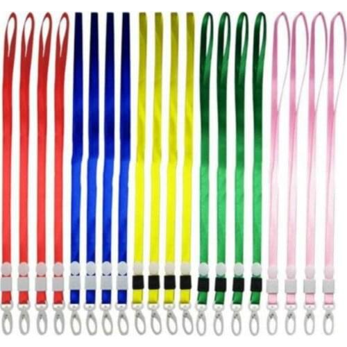 10pcs/lot Card Key Safety Breakaway Holder Case Neck Strap Lanyard ID Name Badge For Mobile Car Key Ring Random Color