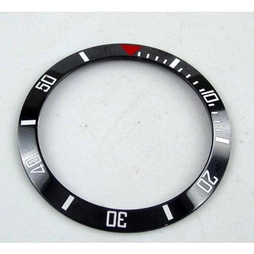 38mm black ceramics bezel white and red marks fit for 40mm SUB GMT mens watch-Q19