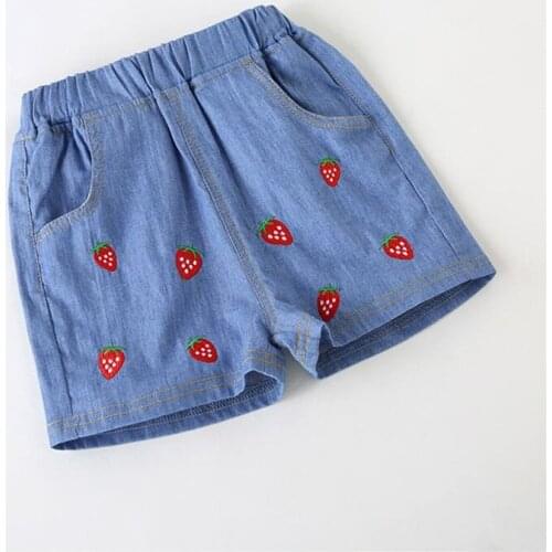 Children Girls Denim Pants Summer Kids Fashion Shorts Baby Outer Pants Comfortable Thin Cotton Hot Pants