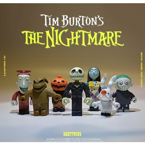 1Set/7piece 3-5cm The Nightmare Before Christmas Jack Skellington Sally Barrel Lock Action Figure Model Toys Christmas gift toys