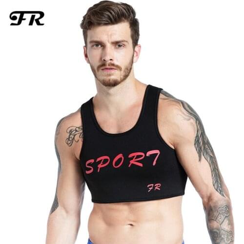 FR Mens Print Character Neoprene Chest Support Braces Vest Protective Gear Fitness Injury Prevention and Recovery