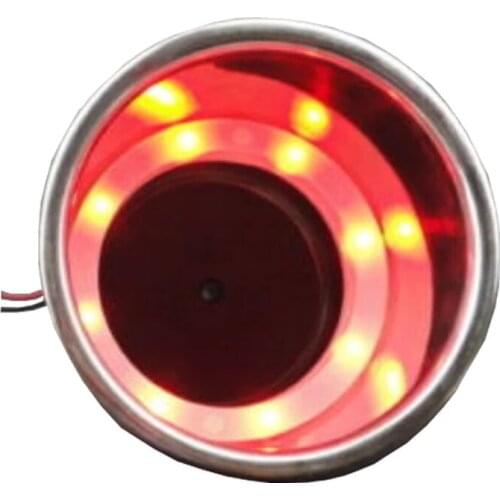 Marine 12V LED Stainless Steel Cup Drink Holder Boat RV Camper Red