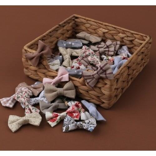 3 Pcs Baby Girls Bow Hair Clips Kids Infant Hairpin Cute Handmade Cotton Party Hair Clip Toddler Barrettes Headwrap Hair Accesso