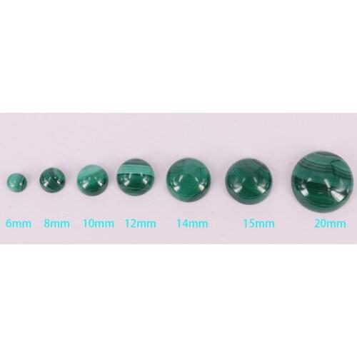 8 mm natural malachite round gemstone cabochon for jewelry findings factory price free shipping