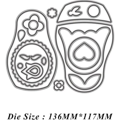 Matryoshka Doll Metal Cutting Dies Scrapbooking Craft Mold Cut Die Stencil Handmade Paper Card Make Template Embossing