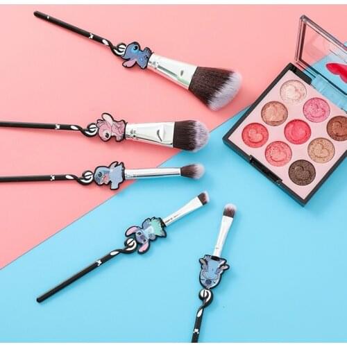 A Set Of Disney Stitch Makeup Brush Doll Styling Peripheral Interstellar Baby Shape Around The Gift Star Trek Cute Cosmetics
