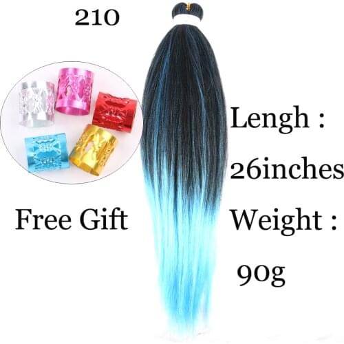 Ombre Braiding Hair 26 inch Crochet Jumbo Easy Braids Synthetic Braid Hair Extensions Low Temperature Fiber 90g/pcs