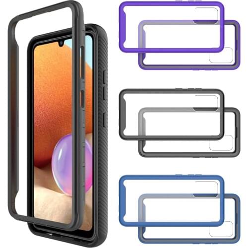 Shockproof PC + TPU Phone Case for Samsung A02S Galaxy A32 5G Galaxy A52 5G Galaxy A72 5G Galaxy A42 Galaxy A12 Galaxy A02 Cases
