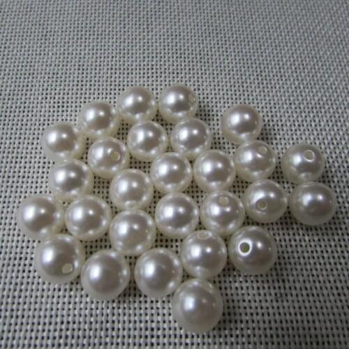 Straight hole hole pearl piece Hair Accessories diy decorations high imitation pearls DIY phone beauty essential 3mm-20mm 50g