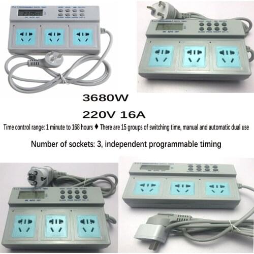Electronic Digital Timer Switch AU UK US EU Plug Kitchen Timer Outlet 240V 50HZ 1 Minute—7 Days Programmable Timing Socket