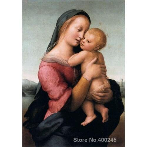 Christmas Gift art on Canvas Madonna Tempi by Raphael sanzio Painting High Quality Handmade