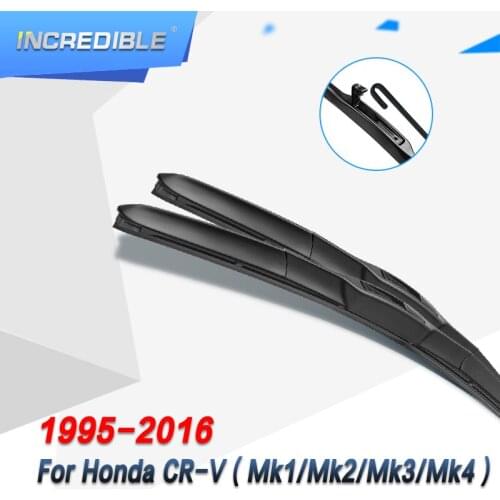 INCREDIBLE Windscreen Hybrid Wiper Blades for Honda CR-V CRV Fit Hook Arms Model Year from 2008 2009 2010 2011 2012 2013 2014
