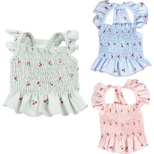 Dog Beautiful Shirt Puppy Clothes Teddy Girl Dog Shirt Puppy Clothes Off Shoulder Pet Clothes Dropshipping