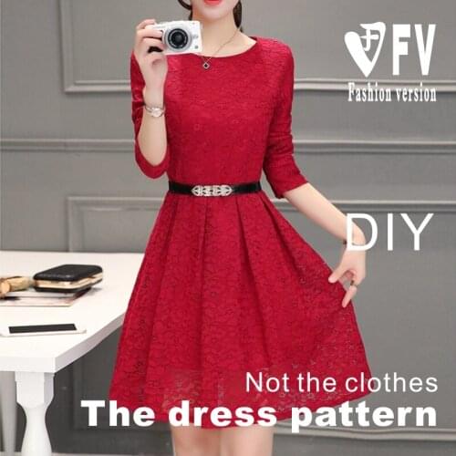 Stretch pleated dress 1:1 pattern garment cutting drawing BLQ-307