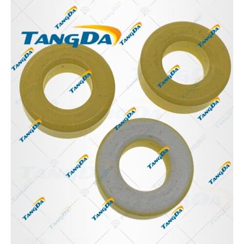 TANGDA Iron powder cores T68-26A OD*ID*HT 18*9*6.5 mm 58nH/N2 75ue Iron dust core Ferrite Toroid Core toroidal yellow white T
