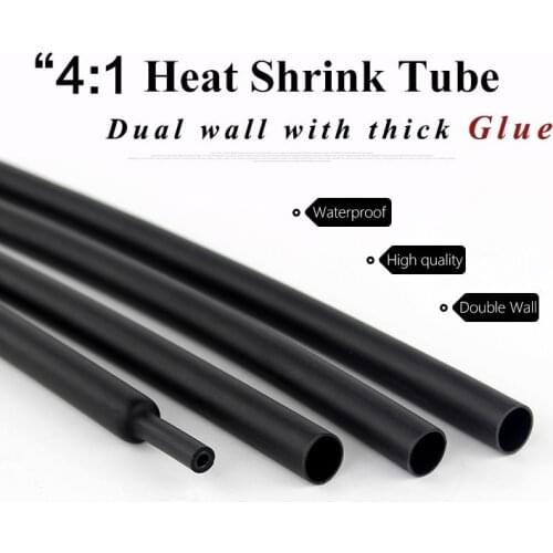 4:1 Heat Shrink Tube with Glue Adhesive Lined Dual Wall Tubing Sleeve Wrap Wire Cable kit 4mm 6mm 8mm 12mm 16mm 20mm 24mm 32mm