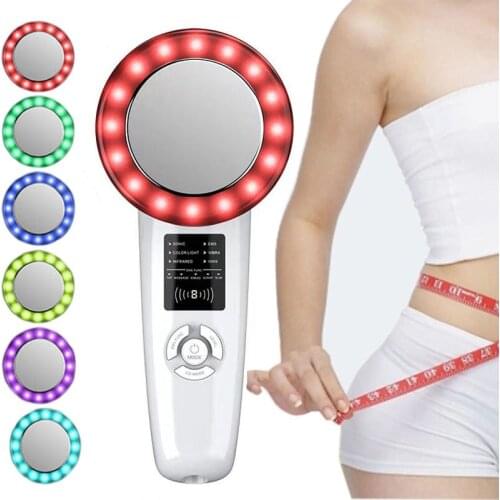 Ultrasound Cavitation EMS Body Slimming Weight Loss Anti-Cellulite Massager Fat Burner Galvanic Infrared Ultrasonic Therapy Tool