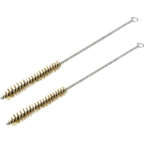 Uxcell Copper Wire Tube Cleaning Brush 15mm Diameter 28.5cm Length 2pcs