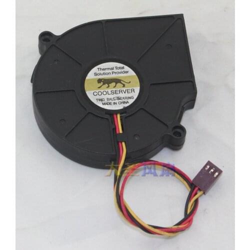 For COOLSERVER B127515BU DC 12V 0.8A 7515 CPU blower Server Cooling Fan