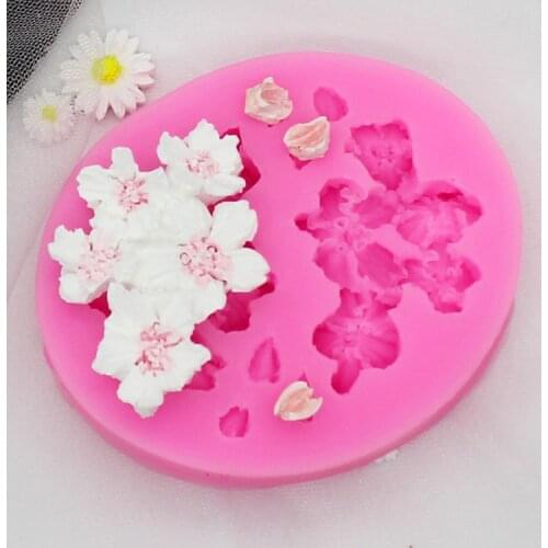 Cherry Blossom aromatherapy gypsum pendant decoration mold flowers chocolate mold cake decoration mold silicone mold P1235