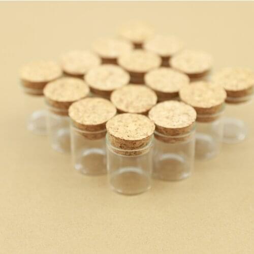 24 Pieces 30*35mm 12ml Small Glass Jars Test Tube Corks Glass Bottle Stopper Spice Mini Vial Bottles Container Jars