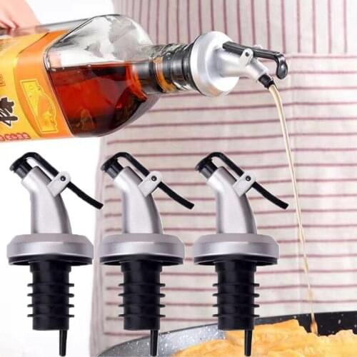 3PCS Push-type Nozzle Oil Bottle Stopper Nozzle Pressure Oil Sprayer Household Pump Hand Press Pump Kitchen Accessories Supplies