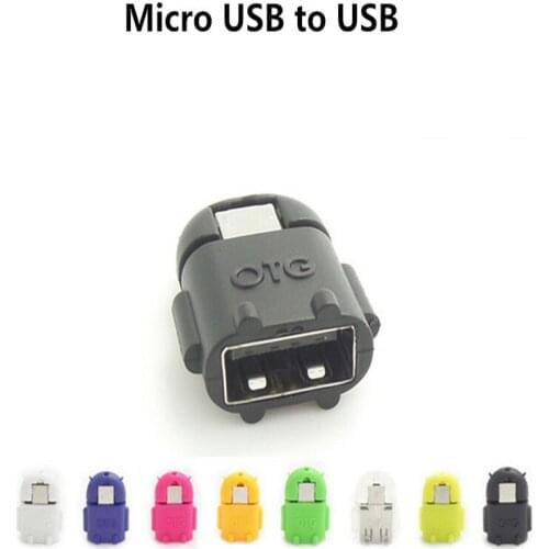 3000pcs/lot Micro USB OTG Multi-color Option Robot Shape Android Micro USB To USB2.0 Converter General OTG Adapter For Phones