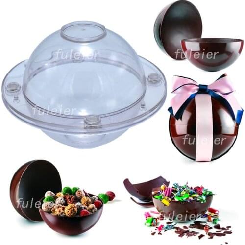 3D Big Sphere Polycarbonate chocolate Molds Baking Chocolate Ball Molds for Candy Cake Decorating Pastry Tool