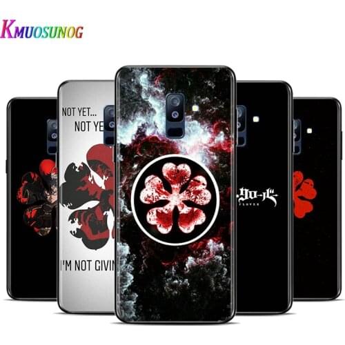 Anime Black Clover Logo For Samsung Galaxy A9 A8S A8 A7 A6S A6 A5 A3 A750 Plus 2018 2017 2016 Star Black Phone Case