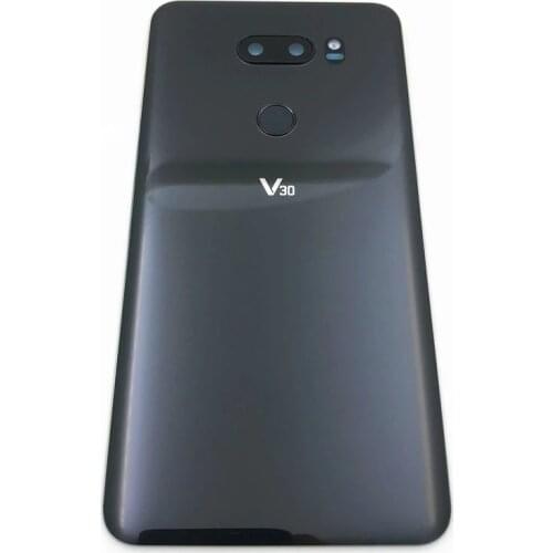 For LG V30 H930DS VS996 Battery Cover Door Rear Glass Housing Case With Camera Lens And Fingerprint Replacement Parts