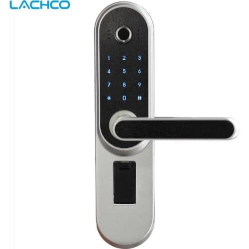 LACHCO 2020 Smart door lock With Biometric Fingerprint Code Password Digital Electronic door lock for home office L19001A1