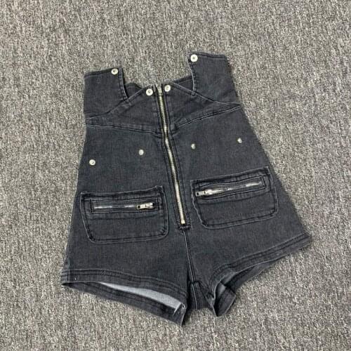 Summer new fashion zipper sexy super high waist shorts female blue grey college style Korean Stretch denim shorts F1235