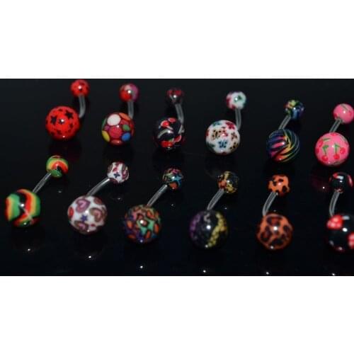 Lot120pcs Free Shippment Body Jewelry- Fashion Colorful Navel Belly Ring 12colors Nice