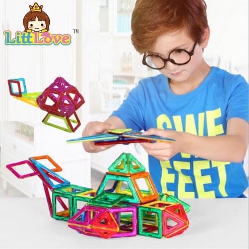 Mini 47PCS Magnetic Designer Construction Building Blocks Kids Toys Educational Plastic Bricks Technic Assembly Enlighten Toys