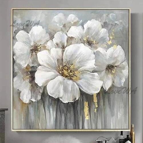Wall Canvas Flower Art Modern New Arrival Abstract Oil Painting Texture Floral Wall Art Home Decoration Piece For Living Room