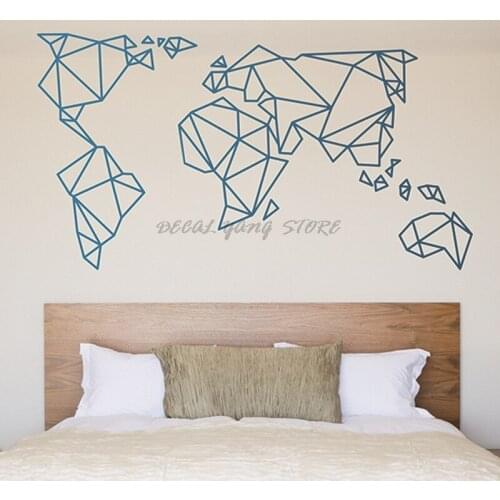 Bedroom Decor Wallstickers Wallpaper Mural Wall Sticker Decal World Map for House Living Room Decoration StickersB2-021
