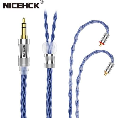 NiceHCK BlueComet high-end 8 Core 6N Litz OCC Earphone Upgrade Cable 3.5/2.5/4.4mm MMCX/QDC/0.78mm 2Pin for LZ A7 MK3 RW-2000