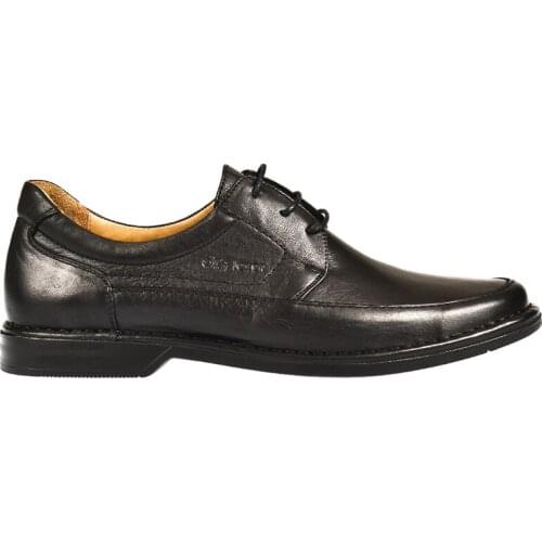 Orthopedic Genuine Leather Mens Casual Shoes Lace-Up Black Color Four Seasons Comfortable Fit Comfort Suitable for Foot Anatomy Classic Wedding Shoes Wholesale Leather Inside Out Leather New Model 061601