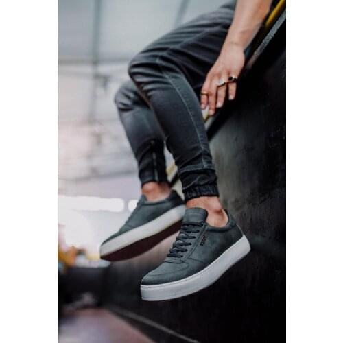 Knack Casual Male Shoes Gray Color Summer Season Artificial Leather High Bottom Comfortable Pleasant Duruşlu Classic Model Business Travel Shoes 666