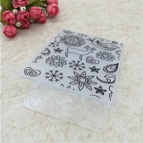 Christmas Deers Plastic Embossing Folders for DIY Scrapbooking Paper Craft/Card Making Decoration Supplies
