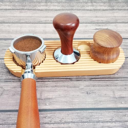 Coffee Tamper 51/58mm Adjustable Height Powder Hammer Coffee Distributor Coffee Distribution Tool Bottomelss Naked Portafilter