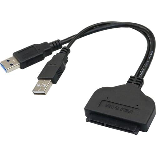 USB 3.0 To 2.5" Inch Universal Adapter Converter SATA III 22 Pin HDD SSD Hard Drive Disk Power Adapter Cable
