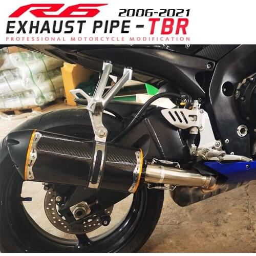 Slip for yamaha r6 2006 - 2018 2019 motorcycle exhaust exhaust system modify 51mm db killer intermediate link pipe silencer