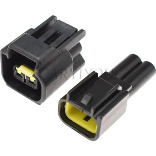 1 Set Black White Furukawa 2 Pin Way Male Female High Voltage Ignition Coil Plug Connector For Ford Focus FW-C-2M-B FW-C-2F-B