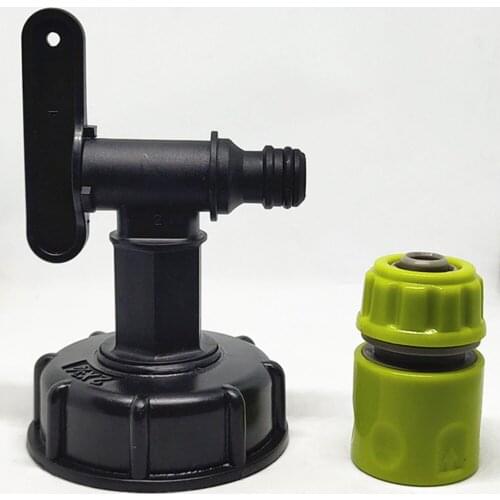 1pcs 2 X 3/4" Thread Plastic Ibc Tank Tap 1000l Ibc To 1/2"(15mm) Adapter Connection Valve Hose Switch Fittings Garden Supply