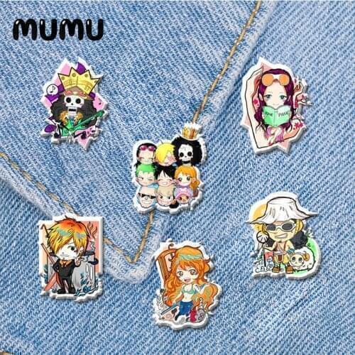 2021 New One Piece Lapel Pin Funny Anime Seris Acrylic Brooches Handmade Lapel Pins Epoxy Jewelry Shirt Bag Badge