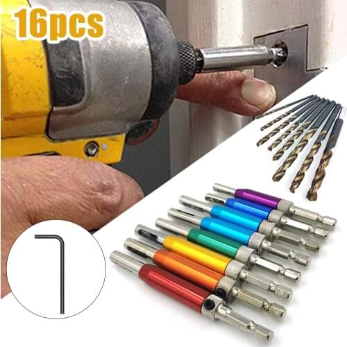 Center Drill Bit Doors Self-centering Hinge Tapper Core Drill Bit Set Hole Puncher Woodworking Tools