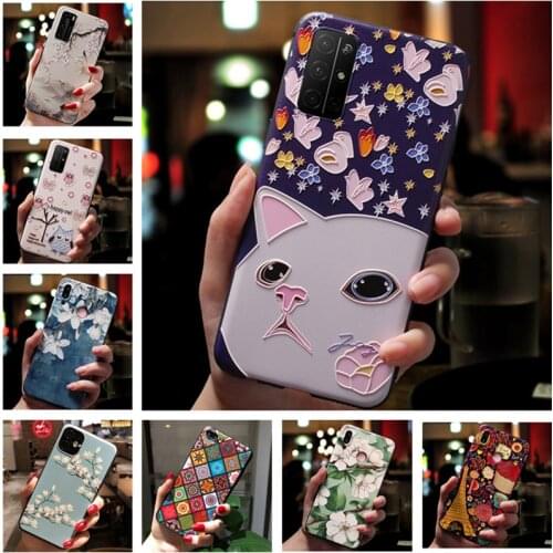 For Samsung M02s Case Cute Flowers Relief Soft Silicone Cover For Samsung Galaxy A02S A32 5G Phone Cases S21 Plus S 21 Ultra