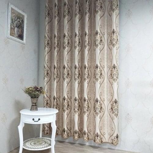 AS Black Silk Jacquard Modern Simple European Jacquard Light Luxury High-end Atmosphere Curtains for Living Dining Room Bedroom