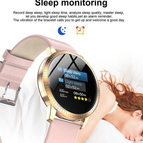 Smar Twatches CF18 Exercise Heart Rate Blood Pressure Sleep Monitoring Information Remind Color Screen Gift for Apple Huawei